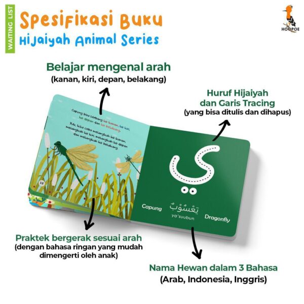 Boardbook Hijaiyah Animal Series (HAS) Hopooe