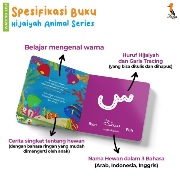 Boardbook Hijaiyah Animal Series (HAS) Hopooe