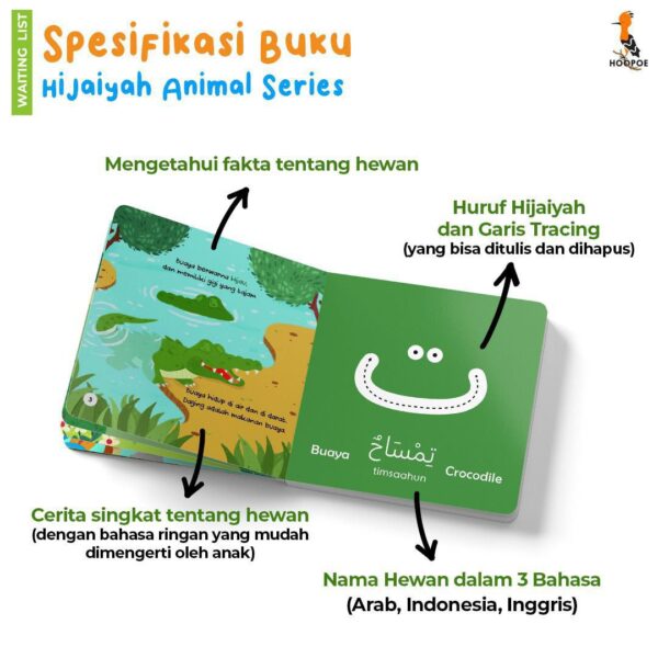 Boardbook Hijaiyah Animal Series (HAS) Hopooe