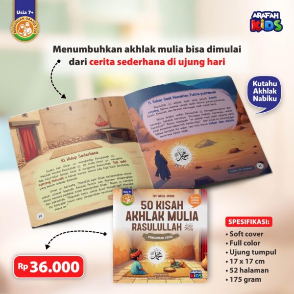 50 Kisah Akhlak Mulia Rasulullah ﷺ (Arafah)
