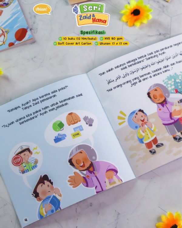 Seri Zaid dan Hana: 10 Buku Cerita Adab Islami Anak (Ahlan)