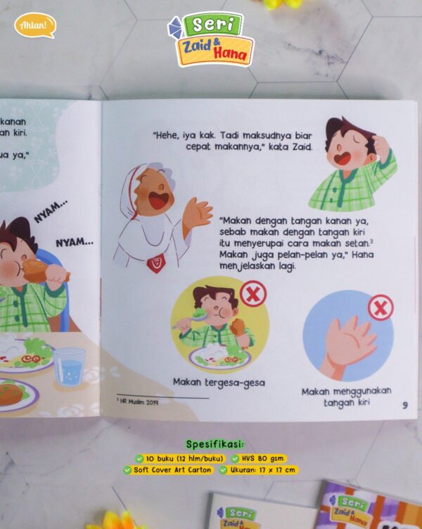 Seri Zaid dan Hana: 10 Buku Cerita Adab Islami Anak (Ahlan)