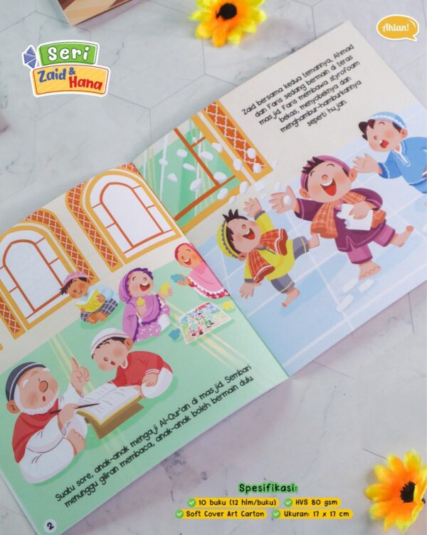 Seri Zaid dan Hana: 10 Buku Cerita Adab Islami Anak (Ahlan)