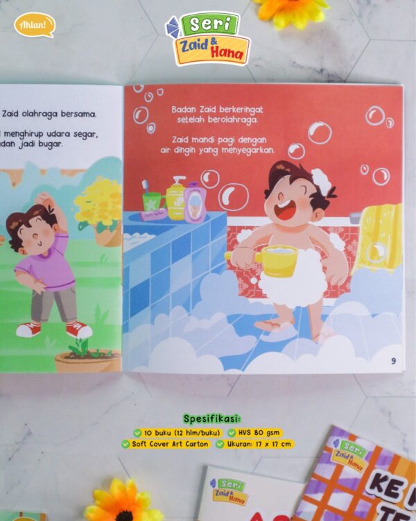 Seri Zaid dan Hana: 10 Buku Cerita Adab Islami Anak (Ahlan)