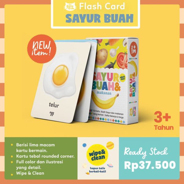 Flash Card Sayur Buah dan Makanan (Tgof)