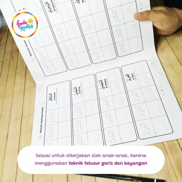 Menulis 99 Asmaul Husna (FamiliaKreativa)