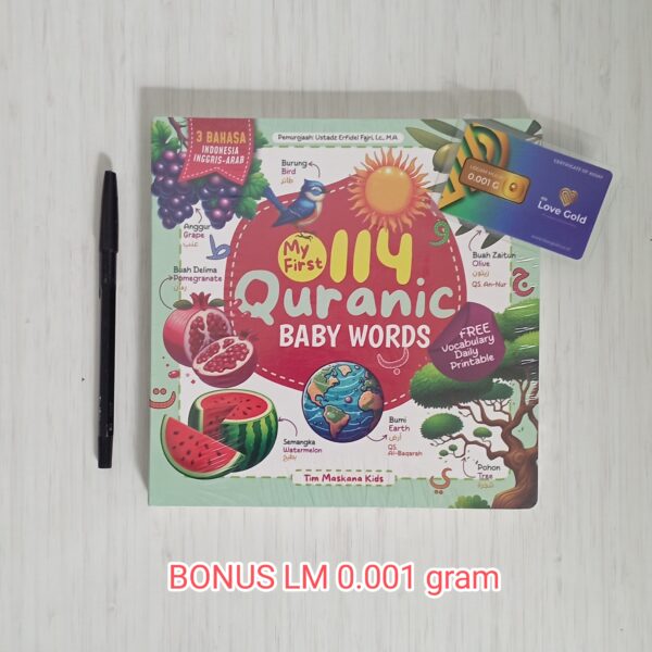 Boardbook My First 114 Quranic Baby Words (Maskana) Bonus LM