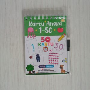 Kartu Angka 1-50 (Tulis Hapus) Ahlan