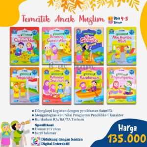 Tematik Anak Muslim usia 4-5th (TK A) (8 buku) (Erlangga)