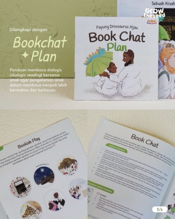 Payung Dinosaurus Hijau Hardcover (GrowTheSeed)