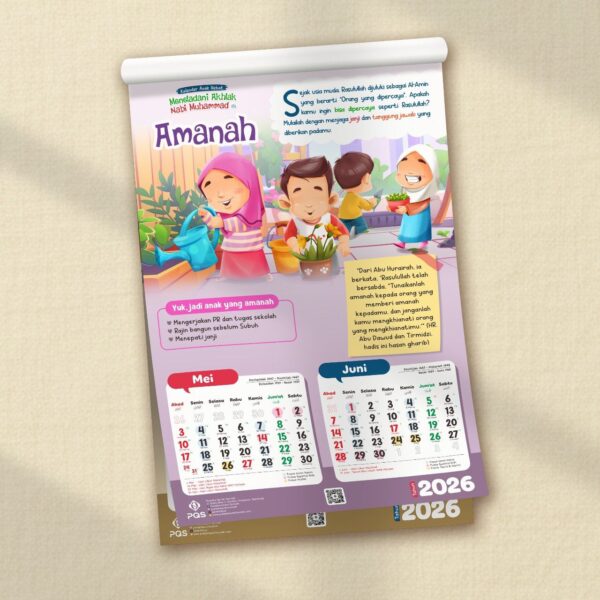 Kalender Anak Hebat 2026: Meneladani Akhlak Nabi (PQS)