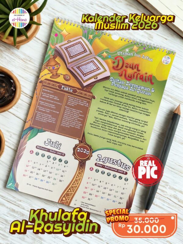Kalender Edukatif El-Hana 2026 Khulafa Al-Rasyidin