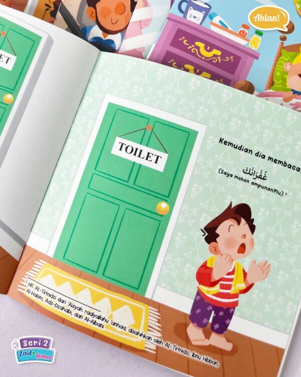 IMG_20251201_200117_756 Seri 2 Zaid dan Hana : 10 Buku Cerita Adab Islami Anak (Ahlan)