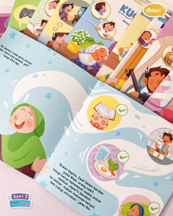 IMG_20251201_200117_779 Seri 2 Zaid dan Hana : 10 Buku Cerita Adab Islami Anak (Ahlan)