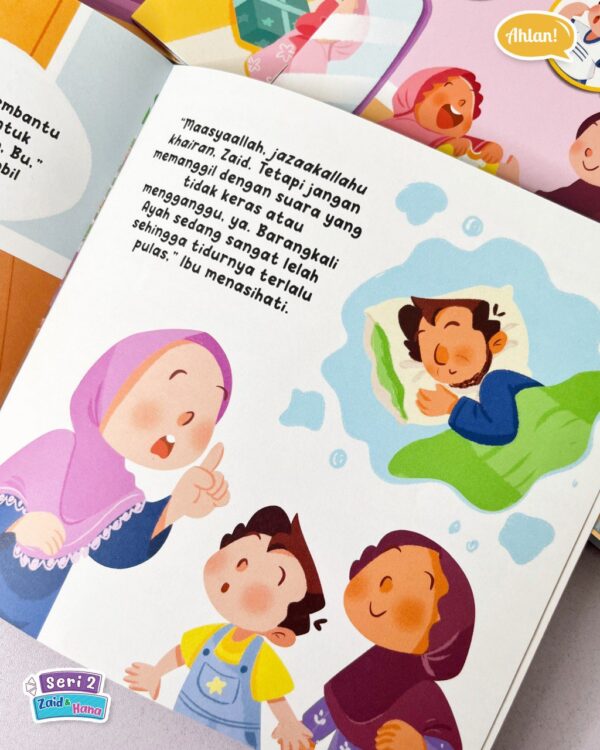 IMG_20251201_200117_783 Seri 2 Zaid dan Hana : 10 Buku Cerita Adab Islami Anak (Ahlan)
