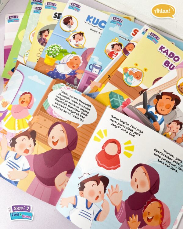 IMG_20251201_200118_117 Seri 2 Zaid dan Hana : 10 Buku Cerita Adab Islami Anak (Ahlan)