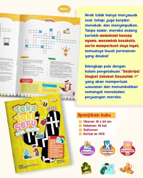 Teka-Teki Seru Anak Muslim Level 4 (TTS 4 Ahlan)