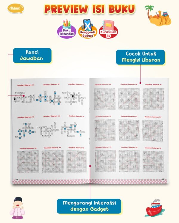 Teka-Teki Seru Anak Muslim Level 4 (TTS 4 Ahlan)