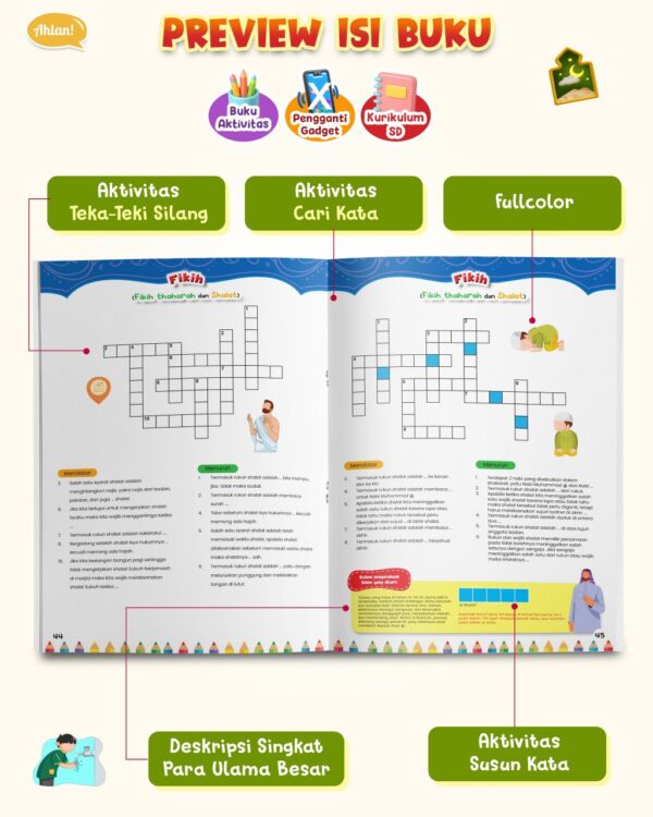 Teka-Teki Seru Anak Muslim Level 4 (TTS 4 Ahlan)