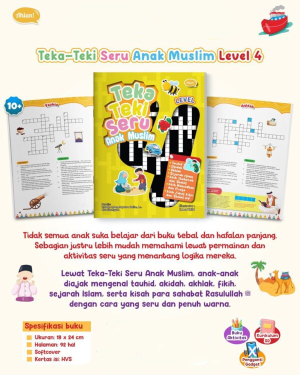 Teka-Teki Seru Anak Muslim Level 4 (TTS 4 Ahlan)